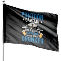 Pontoon Captain Drinking Boat House Flags