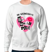 Sweatshirt On Wednesdays We Wear Pink - Police de Burn Book