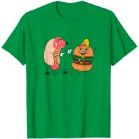 T-Shirt Hot Dog et Hamburger pour Hommes