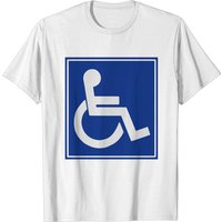 Handicap Sign T-Shirt for Men in Black — Mens T Shirts