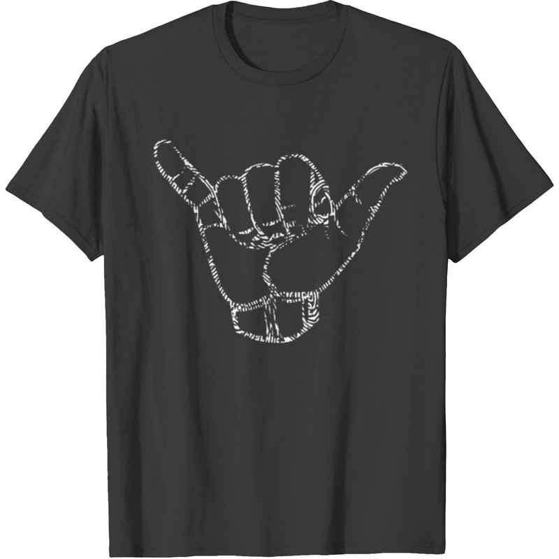 Vintage Hang Loose Shaka Sign Distressed T-Shirt for Men — Mens T Shirts