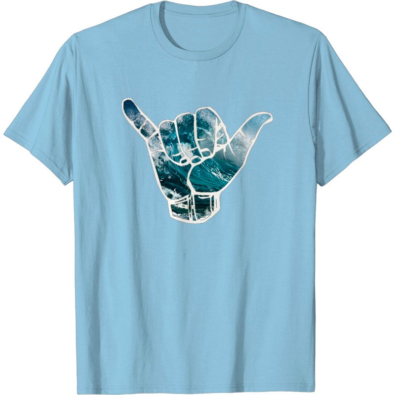 T-Shirt Hang Loose Sticker pour hommes en noir