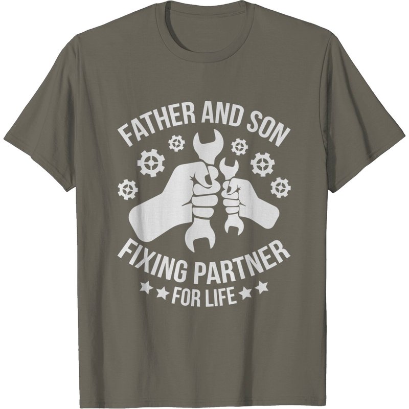 Father And Son Fixing Partner For Life T-Shirt — Mens T Shirts