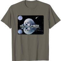 Destiny Harp Seal T Shirt for Men - Black