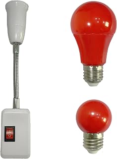 Darkroom Safelight Portable Red Lamp E27 LED Desk Light with Switch