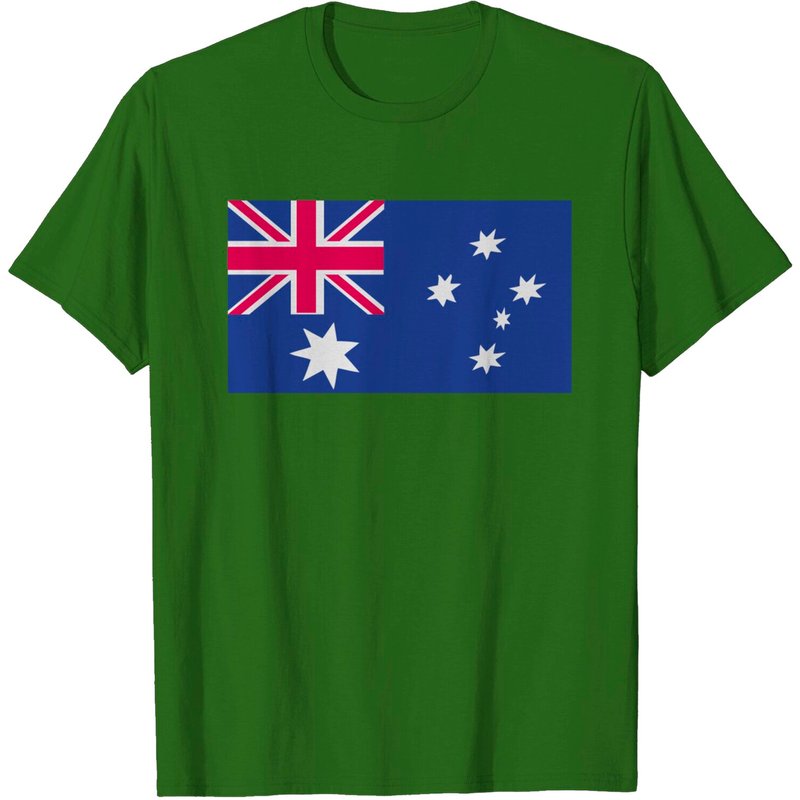 T-shirt Rugueux Drapeau Australien pour Hommes en Noir — T-shirts pour hommes