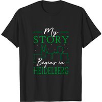 T-Shirt Heidelberg pour hommes en noir — T-shirts pour hommes
