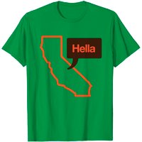 California Hella T Shirt for Men in Black
