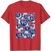 T-Shirt Interstate Highway Signs pour hommes — T-shirts pour hommes