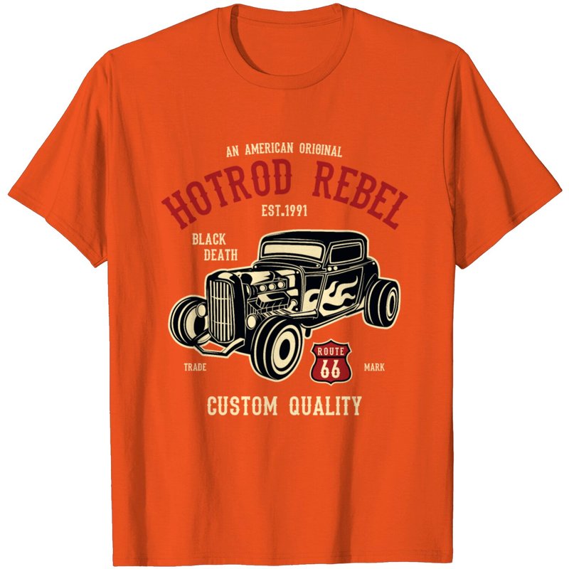 Hot Rod Rebel2 T-Shirt for Men in Black — Mens T Shirts