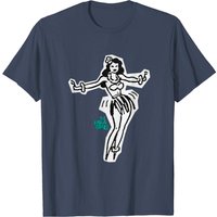 T-Shirt Big Hula Girl pour hommes en noir — T-shirts pour hommes