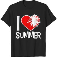 T-Shirt I Love Summer Logo Palmiers pour Hommes