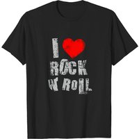 T-shirt I Love Rock N Roll pour hommes - Noir