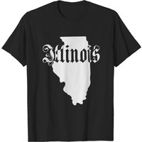 T-Shirt Illinois State pour hommes - Noir