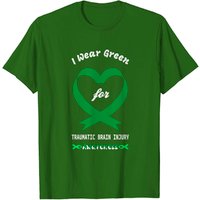 I Wear Green for Traumatic Brain Injury Awareness T-Shirt for Men — Mens T Shirts
