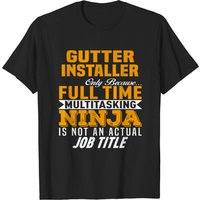Gutter Installer T-Shirt for Men in Black