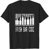 T-Shirt Irish Bar Code 2 pour hommes en noir