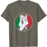 T-Shirt Humoristique Italien Geste de Main pour Hommes