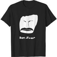 T-Shirt Bon Iver Face pour hommes - Noir
