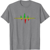 Music Pulse Reggae Sound Wave Rastafari Jah T Shirt for Men