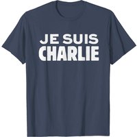 T-Shirt Je Suis Charlie 1 pour hommes en noir