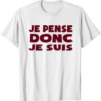 T-Shirt I Think So I'm pour Hommes en Noir