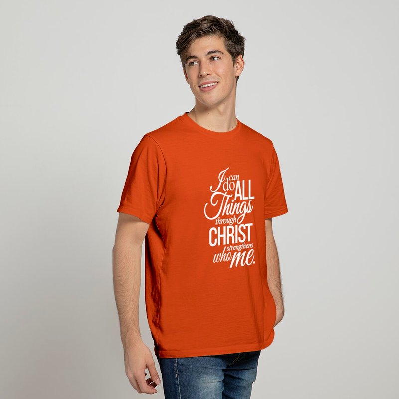 Christian Philippians 4:13 Men's T-Shirt in Black — Mens T Shirts