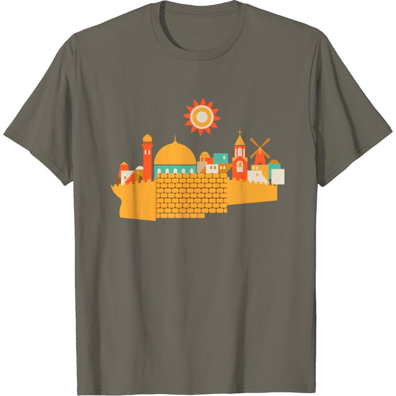 Jerusalem T Shirt for Men - Black — Mens T Shirts