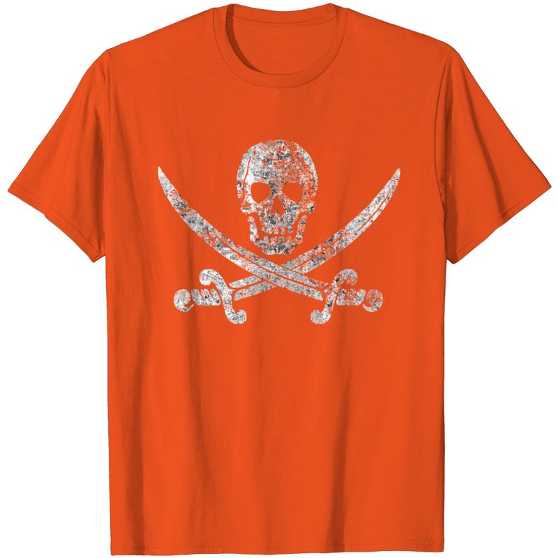 T-shirt Vintage Crâne de Pirate Drapeau Jolly Roger pour Homme — T-shirts pour hommes