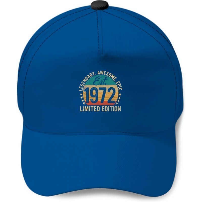 Est. 1972 Vintage 49th Birthday Baseball Cap