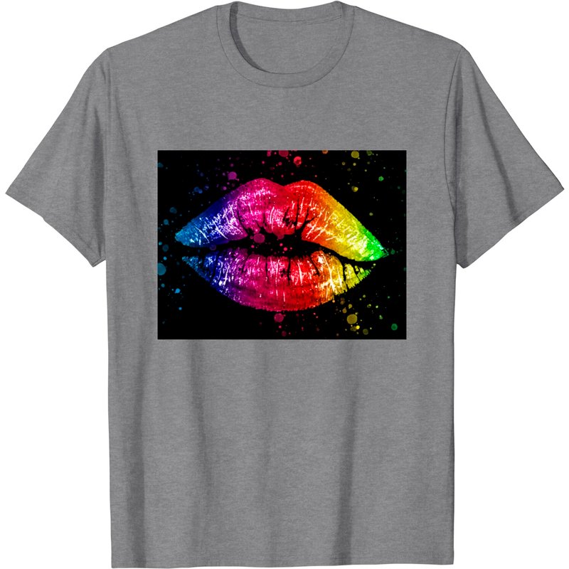 T-shirt Rainbow Lips pour hommes — T-shirts pour hommes