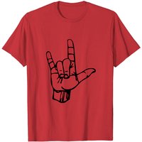 T-Shirt en Langue des Signes "Je t'aime" pour Hommes — T-shirts pour hommes