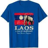 T-Shirt pour Hommes avec Drapeau du Laos - Look Vintage — T-shirts pour hommes