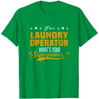 Laundry Operator T Shirt for Men in Black