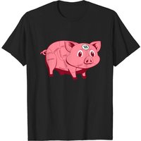 Le Mans Pink Pig T-Shirt for Men in Black