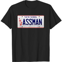 T-shirt Assman New York Plaque d'Immatriculation pour Hommes