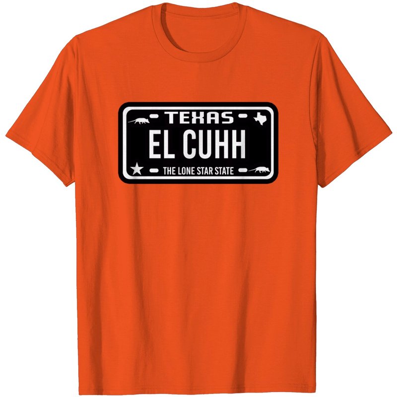 T-shirt El Cuhh Plaque d'Immatriculation du Texas pour Hommes — T-shirts pour hommes