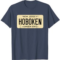 T-Shirt Plaque d'Immatriculation de Hoboken, New Jersey pour Hommes