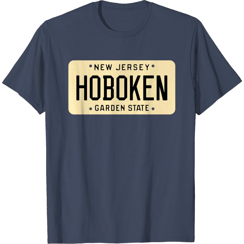T-Shirt Plaque d'Immatriculation de Hoboken, New Jersey pour Hommes — T-shirts pour hommes