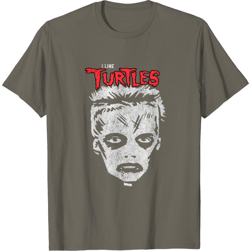 T-Shirt I Like Turtles Zombie Boy Skull Face pour hommes — T-shirts pour hommes