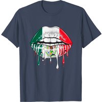 Mexico Lips T Shirt for Men in Black