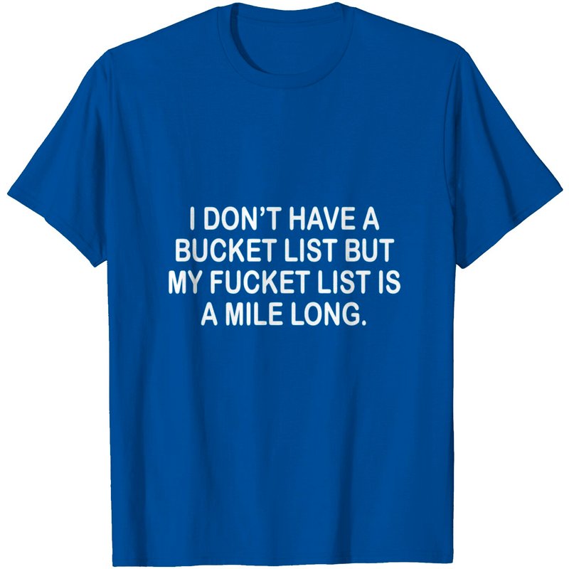 T-Shirt Bucket List pour Hommes - Noir — T-shirts pour hommes