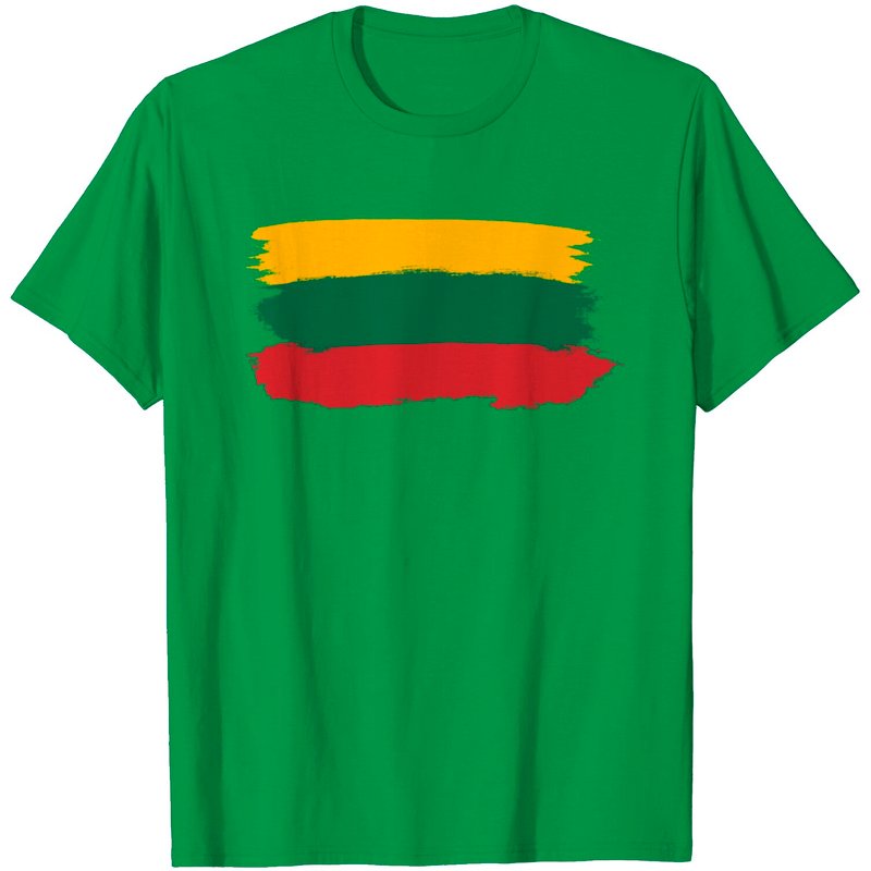T-shirt Homme Drapeau de la Lituanie en Noir — T-shirts pour hommes