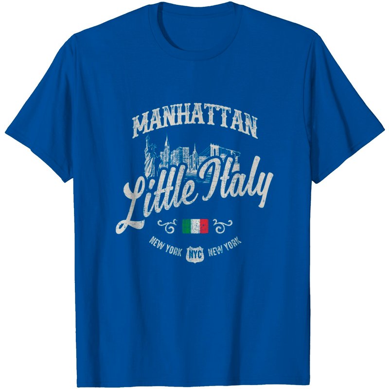 T-shirt New York Little Italy pour hommes en noir — T-shirts pour hommes