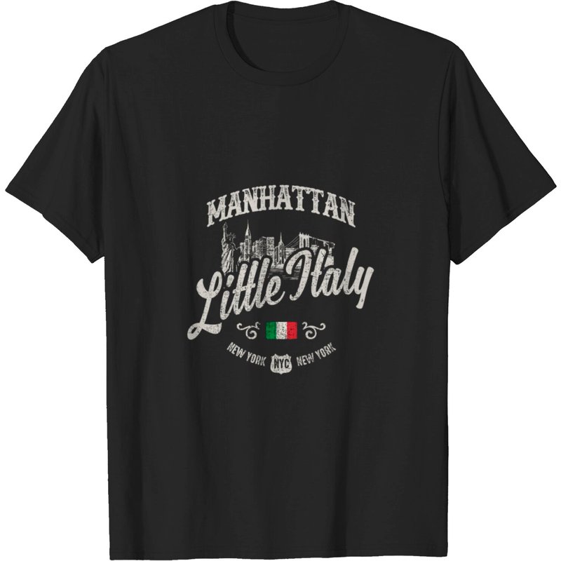 T-Shirt New York Manhattan Little Italy pour hommes — T-shirts pour hommes