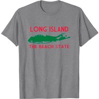 T-shirt Long Island The Beach State pour hommes en noir — T-shirts pour hommes