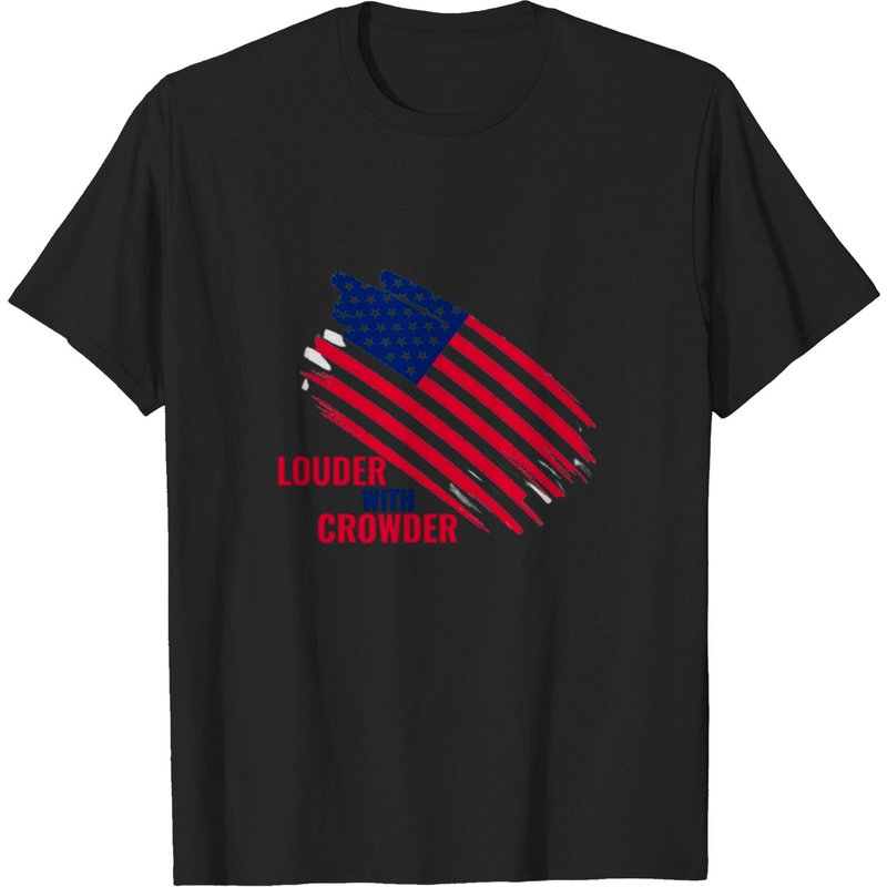 T-Shirt Louder With Crowder Drapeau Américain pour Hommes — T-shirts pour hommes