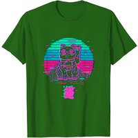 T-Shirt Maneki Neko Lucky Cat Japonais Vaporwave pour Hommes — T-shirts pour hommes