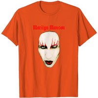 T-shirt officiel Marilyn Manson Big Face Red Lids pour hommes — T-shirts pour hommes