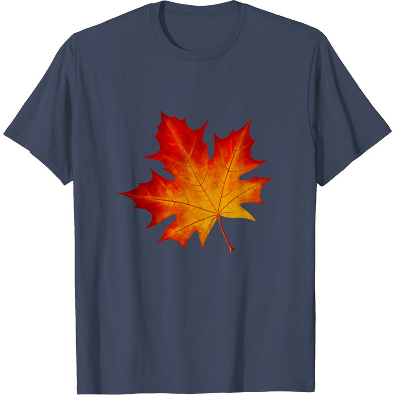 T-shirt Maple Leaf pour hommes - Noir